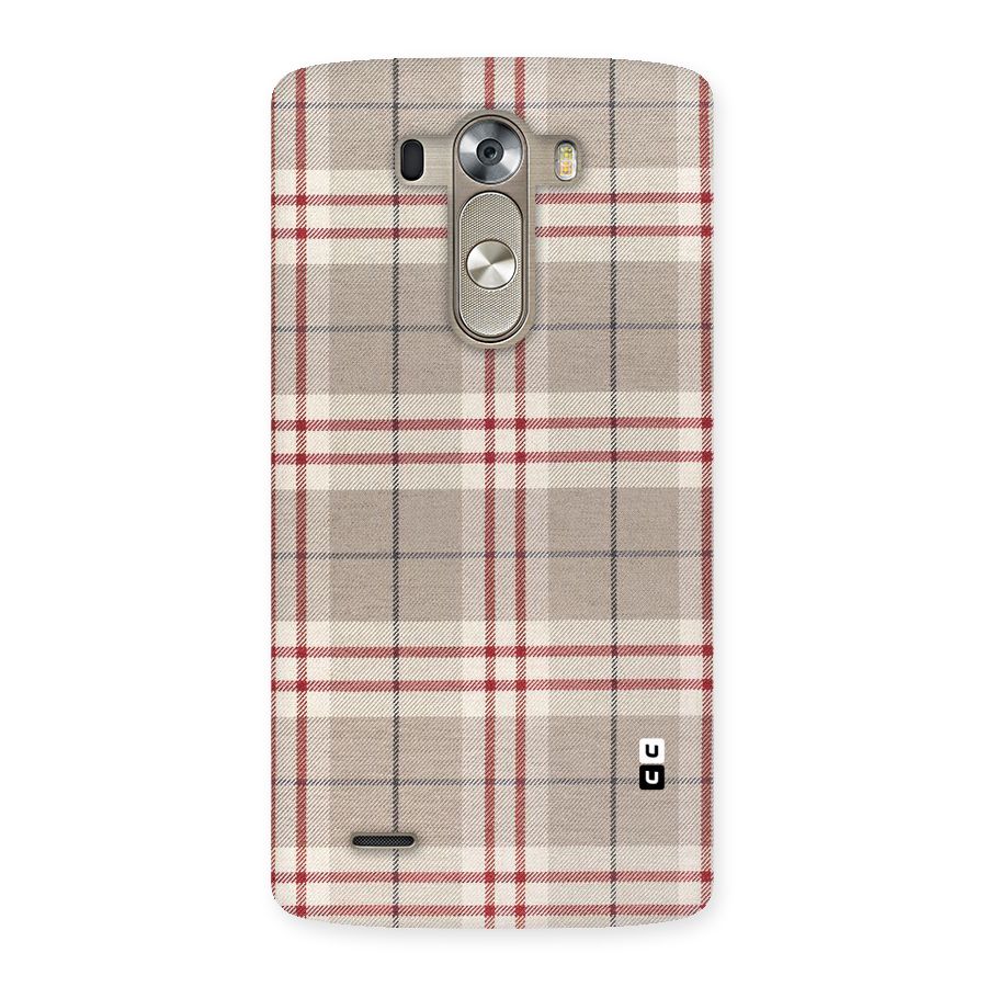 Beige Red Check Back Case for LG G3