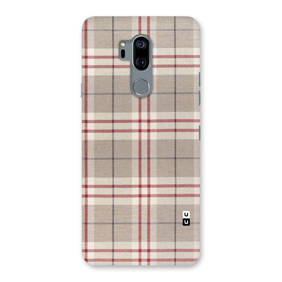 Beige Red Check Back Case for LG G7