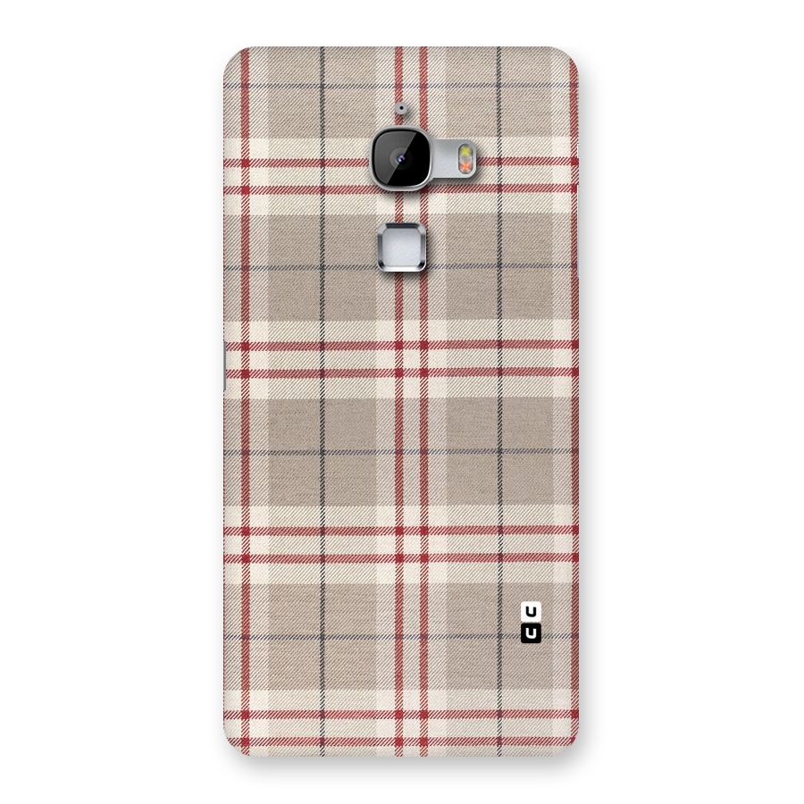 Beige Red Check Back Case for LeTv Le Max