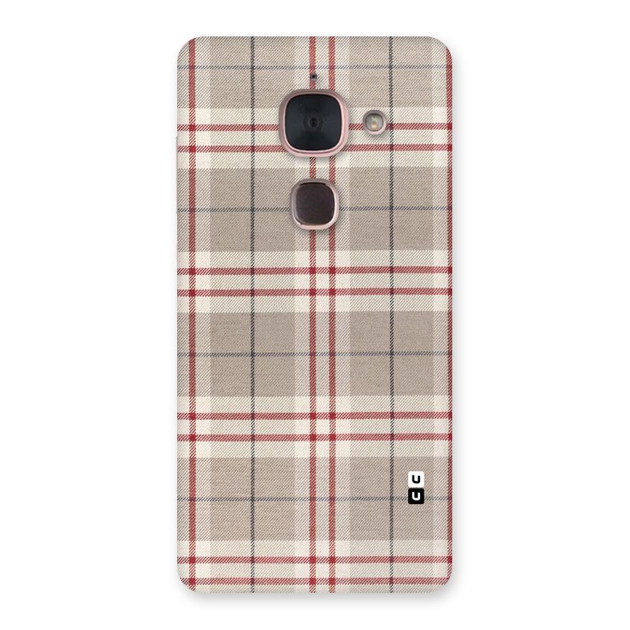 Beige Red Check Back Case for Le Max 2