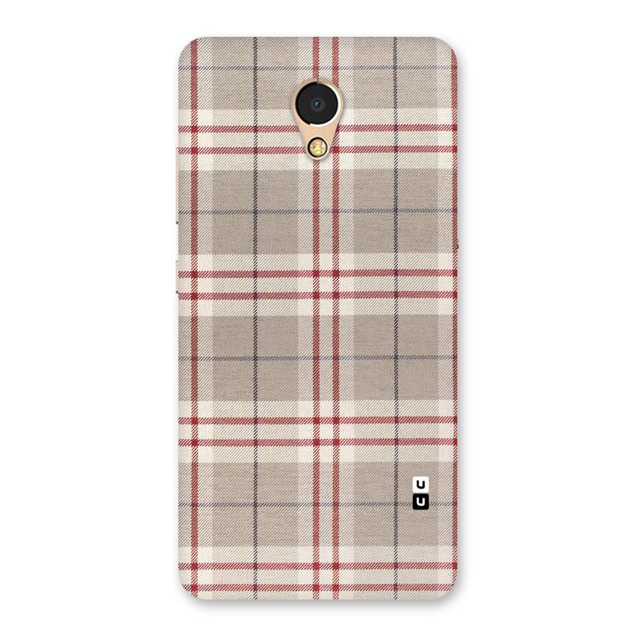 Beige Red Check Back Case for Lenovo P2