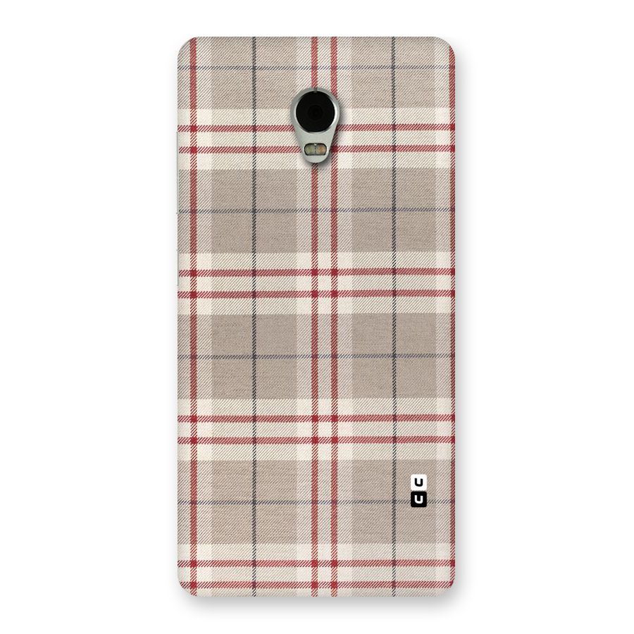 Beige Red Check Back Case for Lenovo Vibe P1