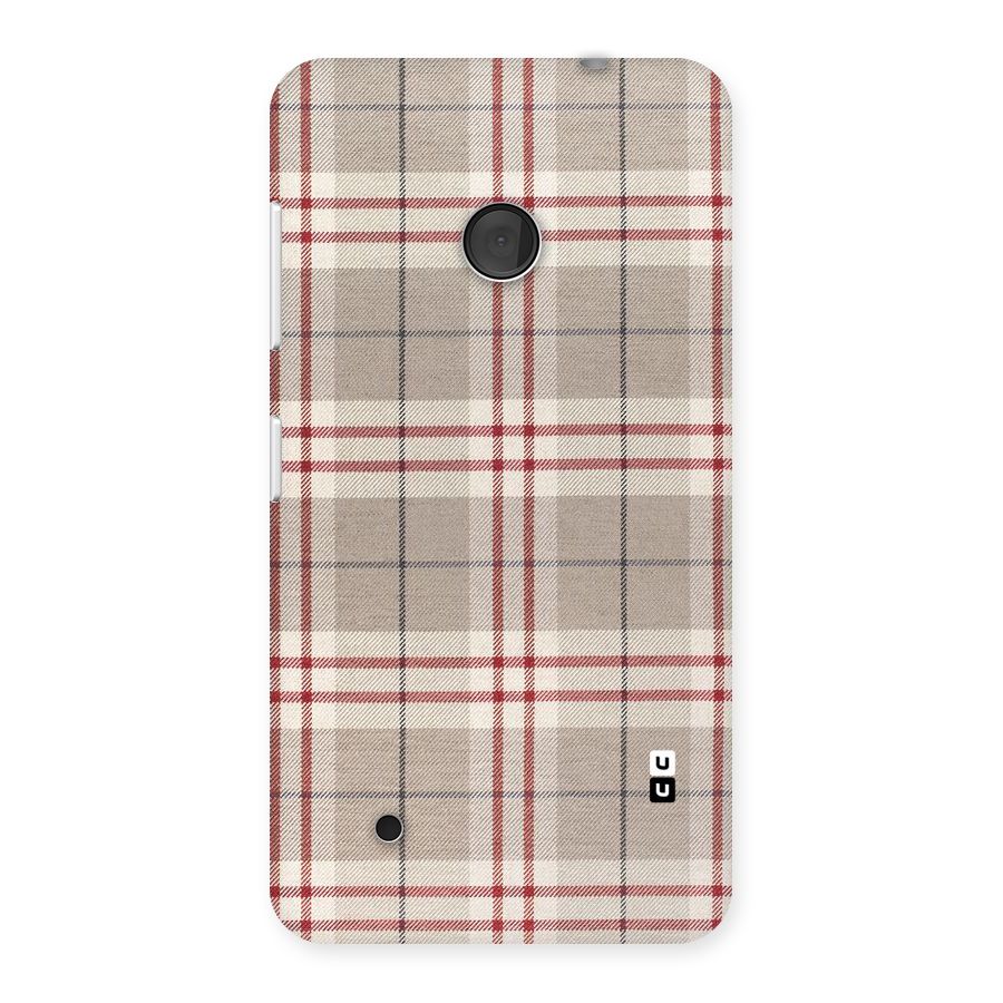 Beige Red Check Back Case for Lumia 530