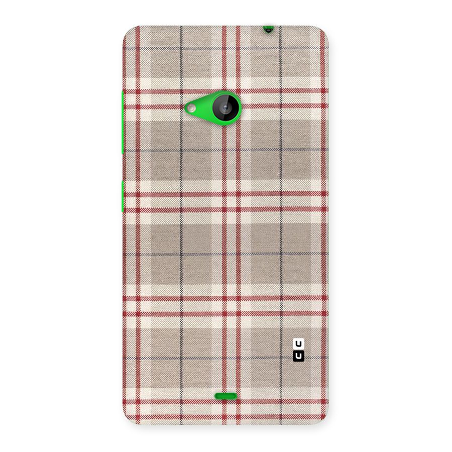Beige Red Check Back Case for Lumia 535