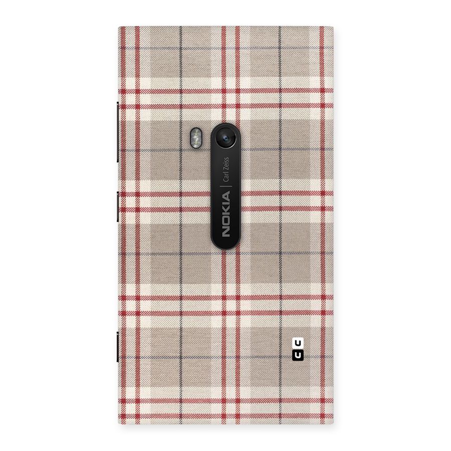 Beige Red Check Back Case for Lumia 920