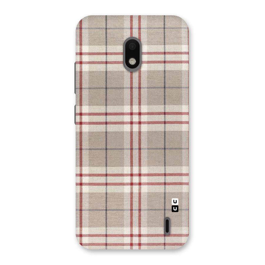 Beige Red Check Back Case for Nokia 2.2