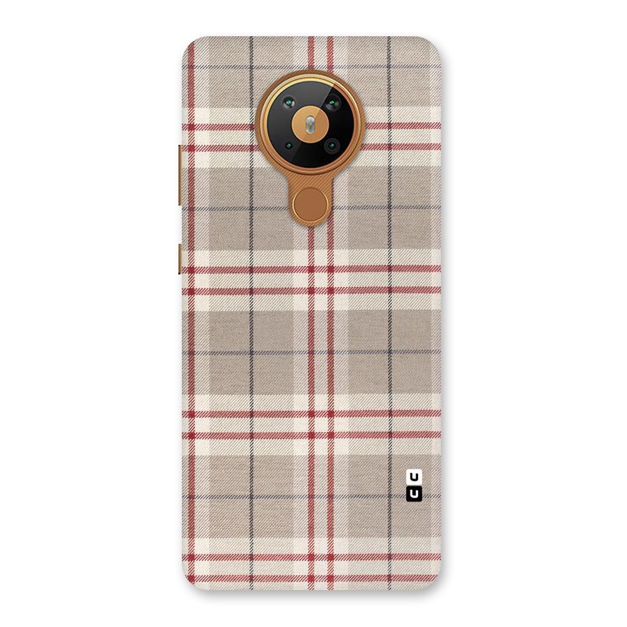 Beige Red Check Back Case for Nokia 5.3