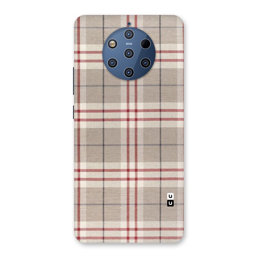 Beige Red Check Back Case for Nokia 9 PureView