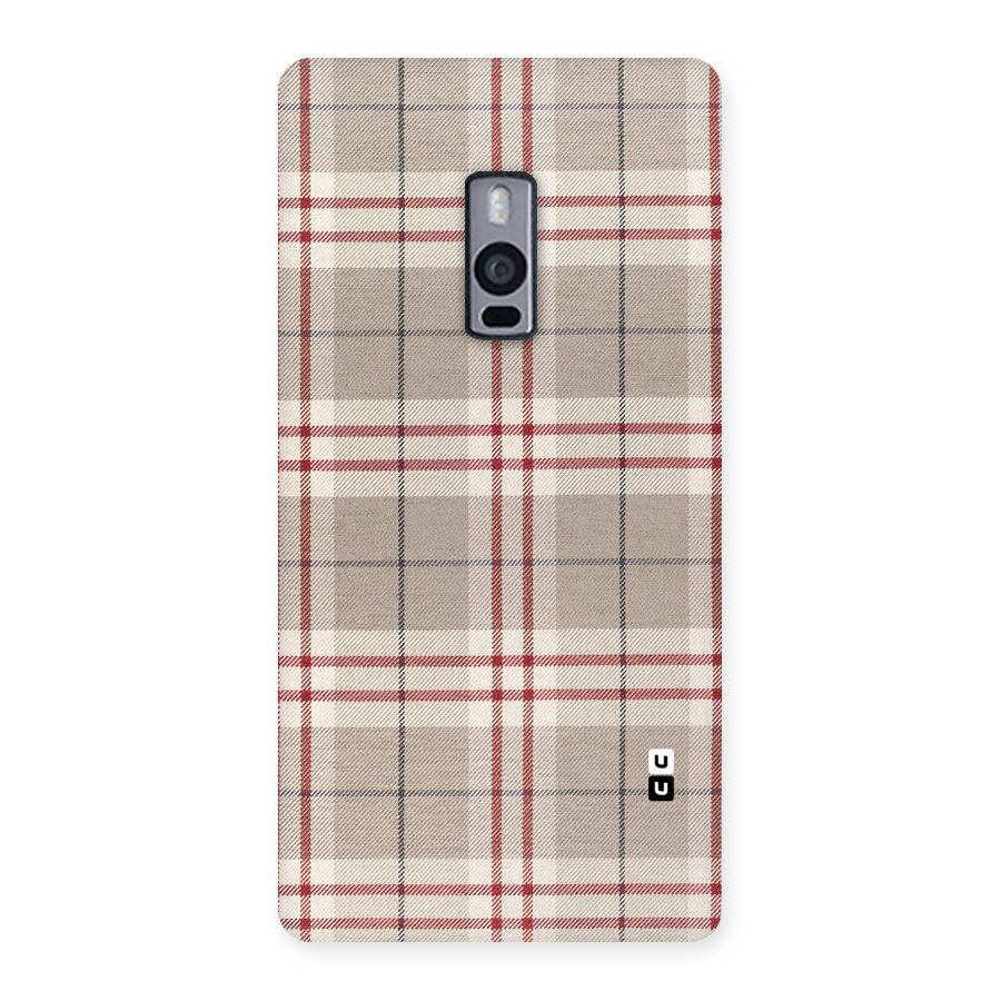 Beige Red Check Back Case for OnePlus Two