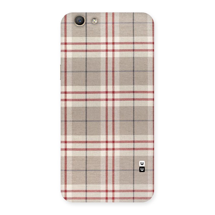 Beige Red Check Back Case for Oppo A59