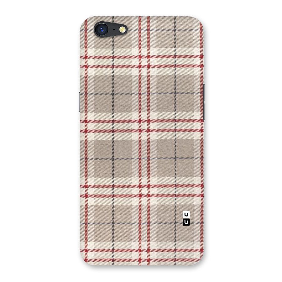 Beige Red Check Back Case for Oppo A71
