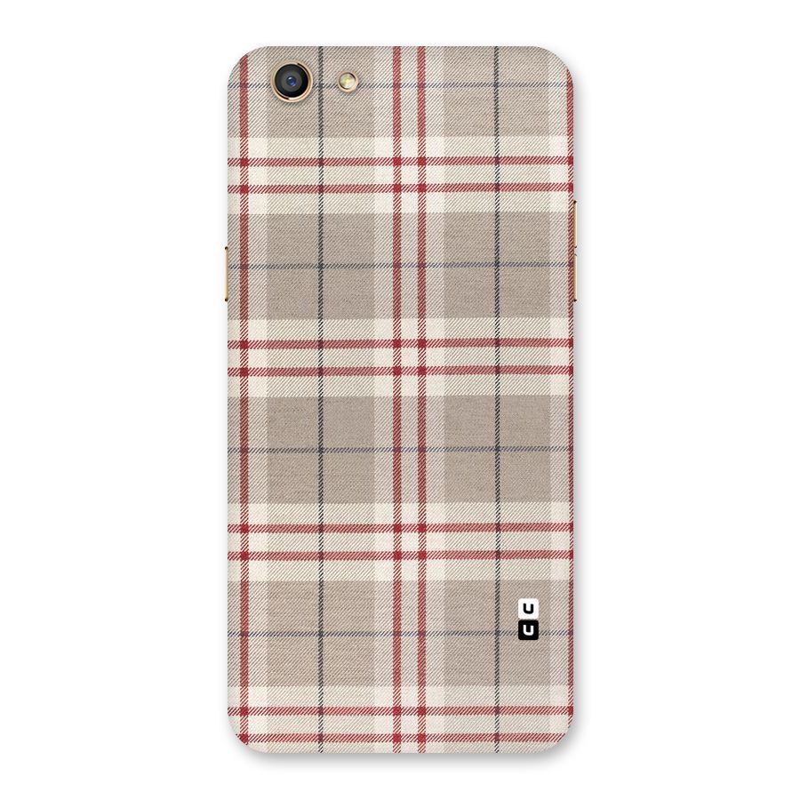 Beige Red Check Back Case for Oppo F3