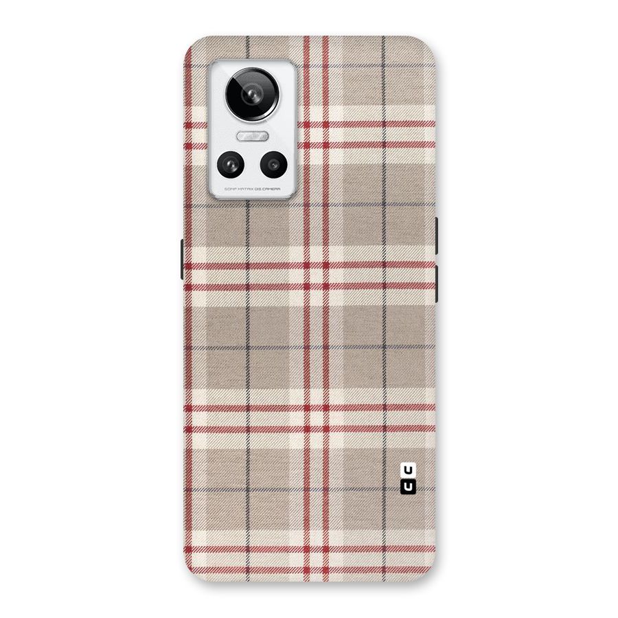 Beige Red Check Back Case for Realme GT Neo 3