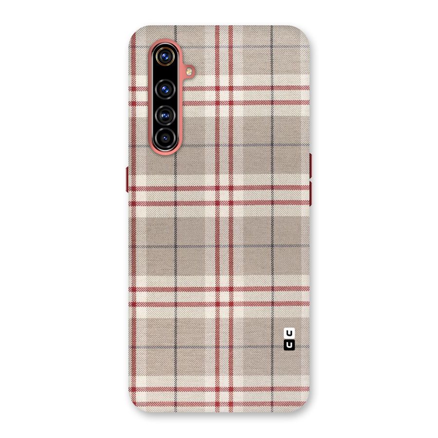 Beige Red Check Back Case for Realme X50 Pro