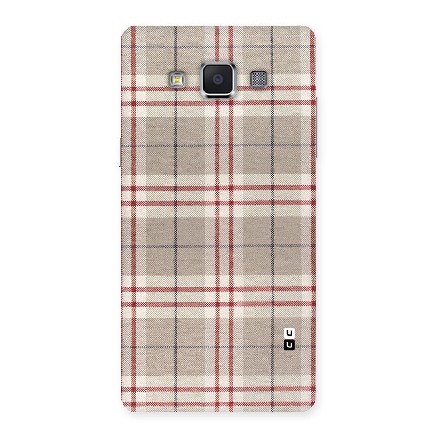 Beige Red Check Back Case for Samsung Galaxy A5