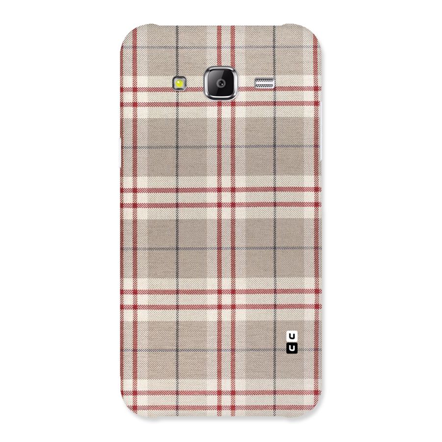 Beige Red Check Back Case for Samsung Galaxy J2 Prime
