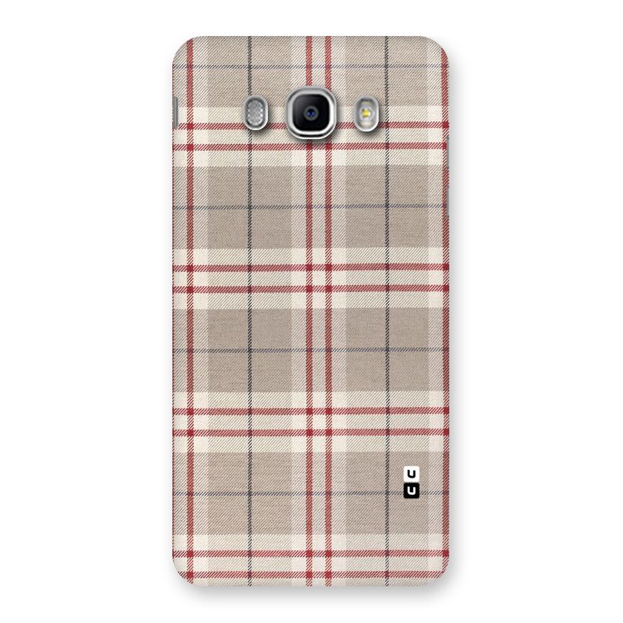 Beige Red Check Back Case for Samsung Galaxy J5 2016