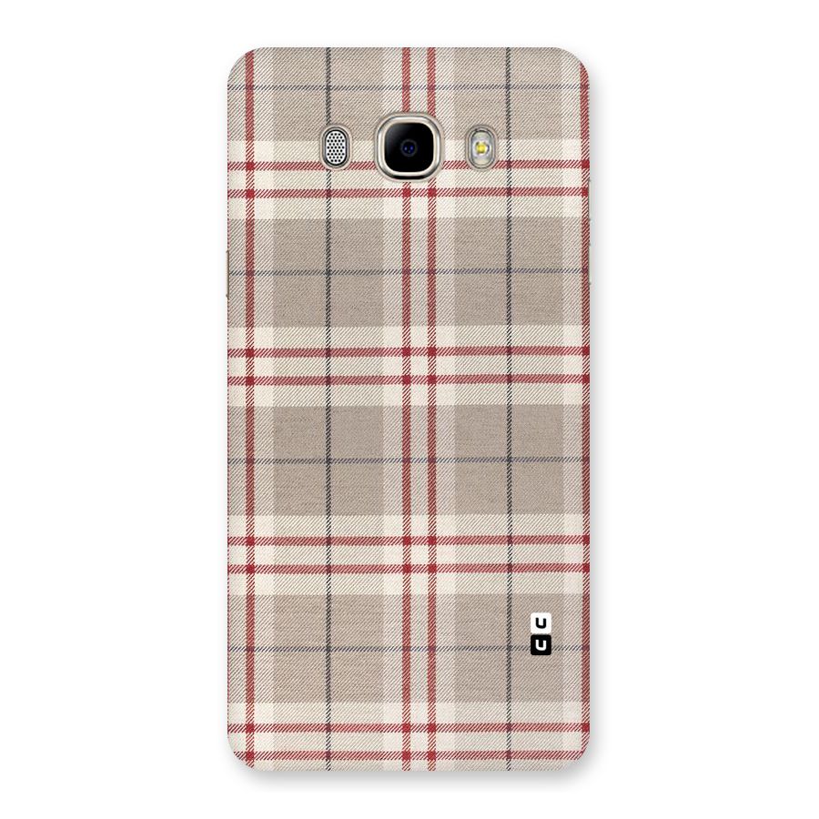 Beige Red Check Back Case for Samsung Galaxy J7 2016