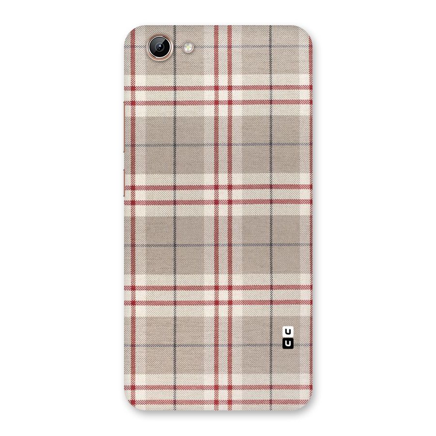 Beige Red Check Back Case for Vivo Y71i