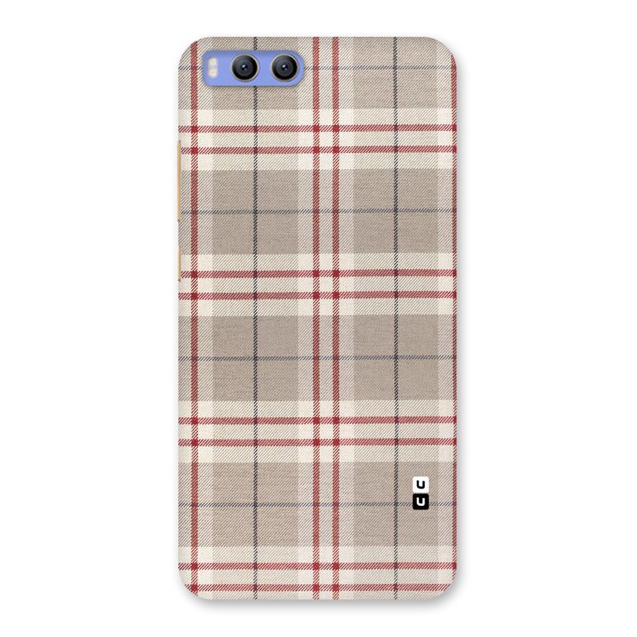 Beige Red Check Back Case for Xiaomi Mi 6