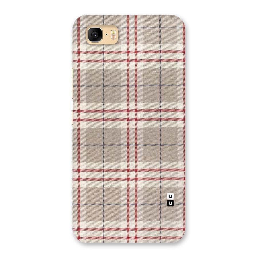 Beige Red Check Back Case for Zenfone 3s Max
