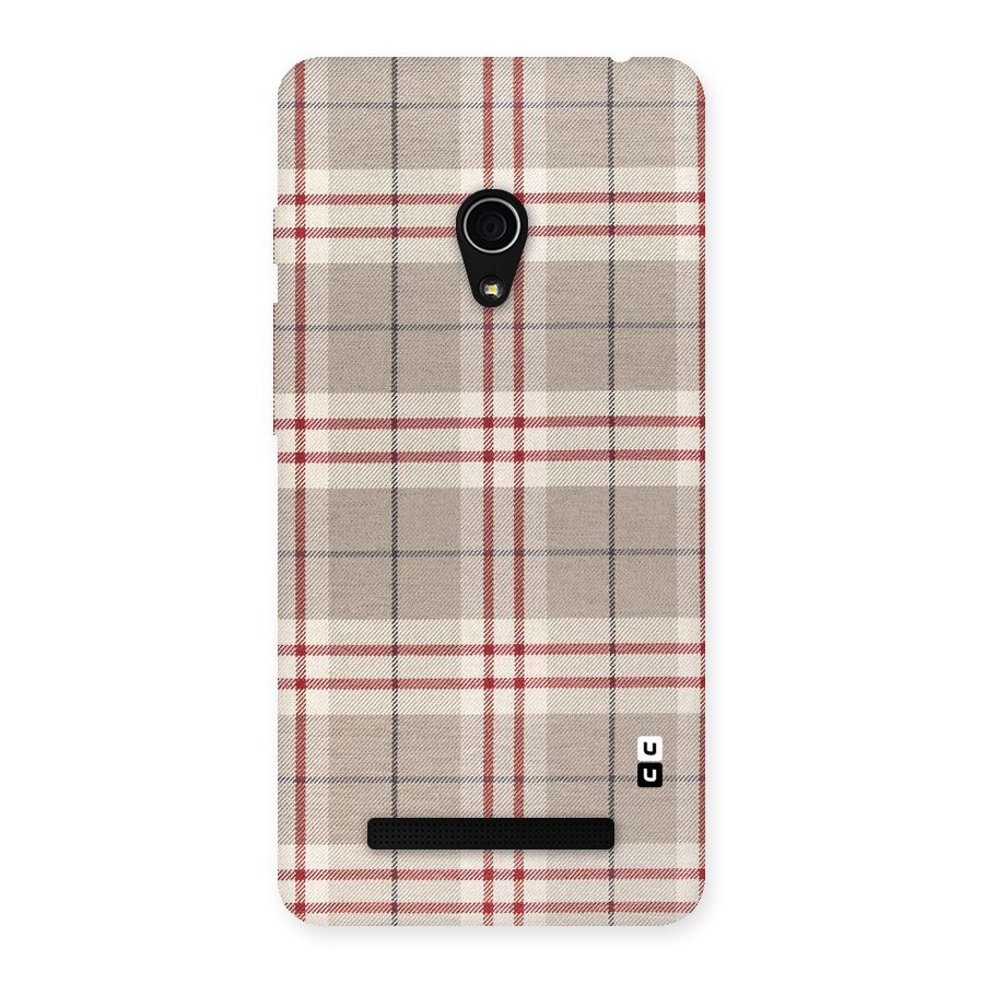 Beige Red Check Back Case for Zenfone 5