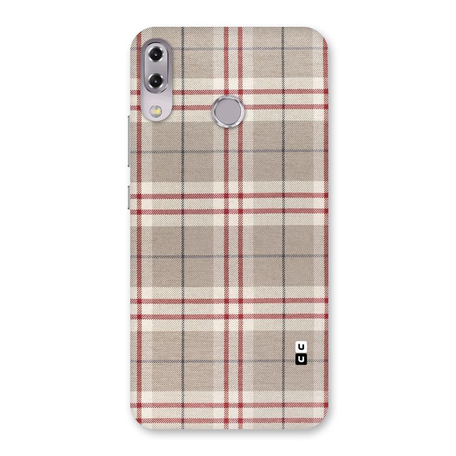 Beige Red Check Back Case for Zenfone 5Z