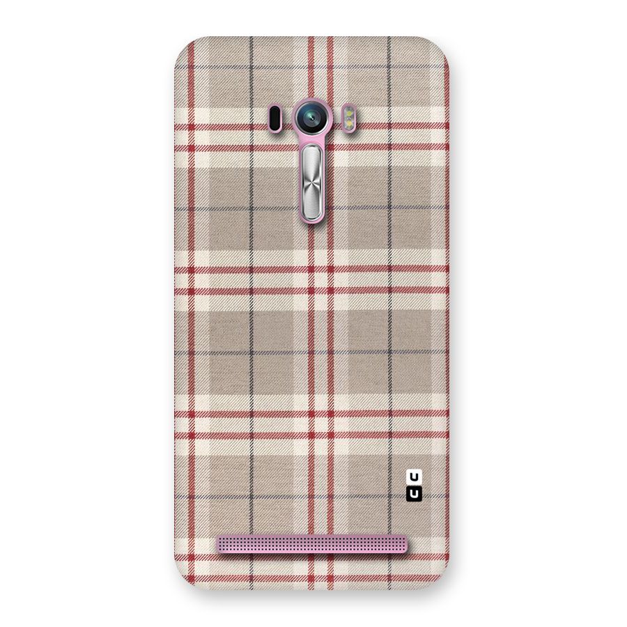 Beige Red Check Back Case for Zenfone Selfie