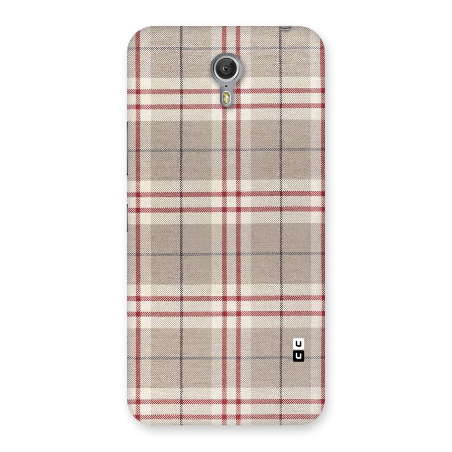 Beige Red Check Back Case for Zuk Z1