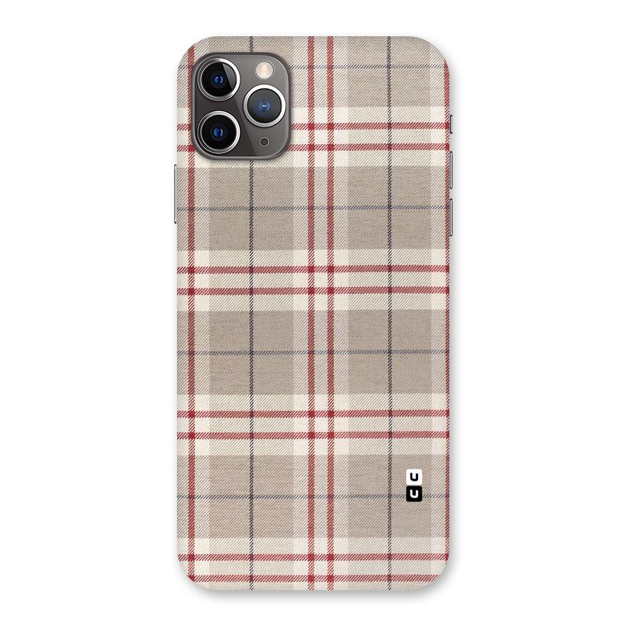 Beige Red Check Back Case for iPhone 11 Pro Max