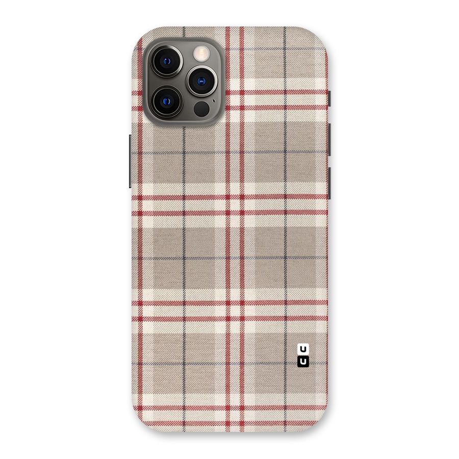 Beige Red Check Back Case for iPhone 12 Pro