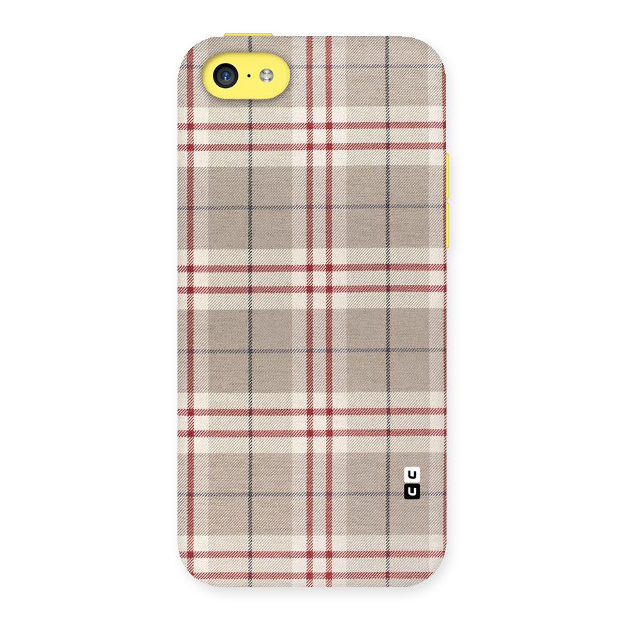 Beige Red Check Back Case for iPhone 5C