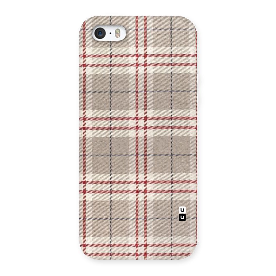 Beige Red Check Back Case for iPhone 5 5S