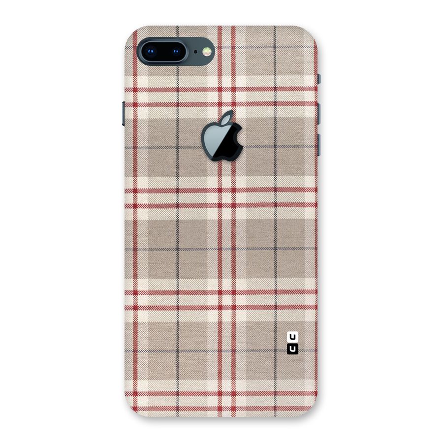 Beige Red Check Back Case for iPhone 7 Plus Apple Cut