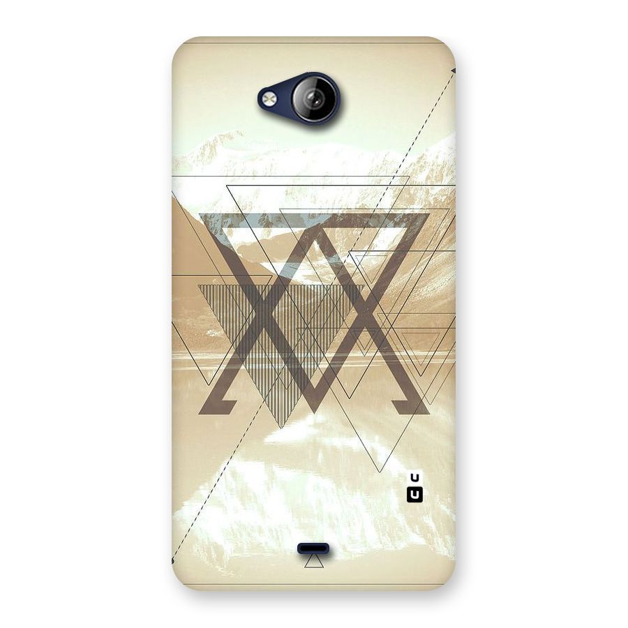 Beige View Back Case for Canvas Play Q355