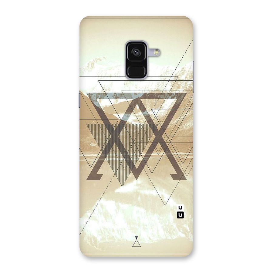 Beige View Back Case for Galaxy A8 Plus
