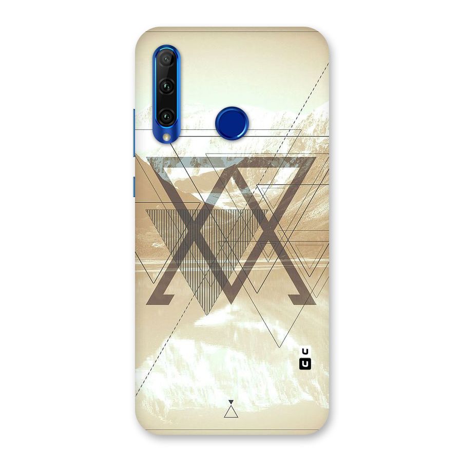Beige View Back Case for Honor 20i