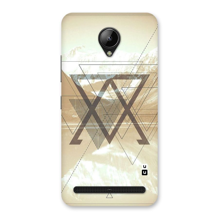 Beige View Back Case for Lenovo C2