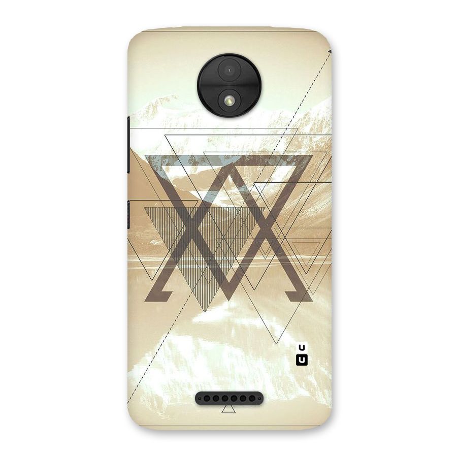 Beige View Back Case for Moto C