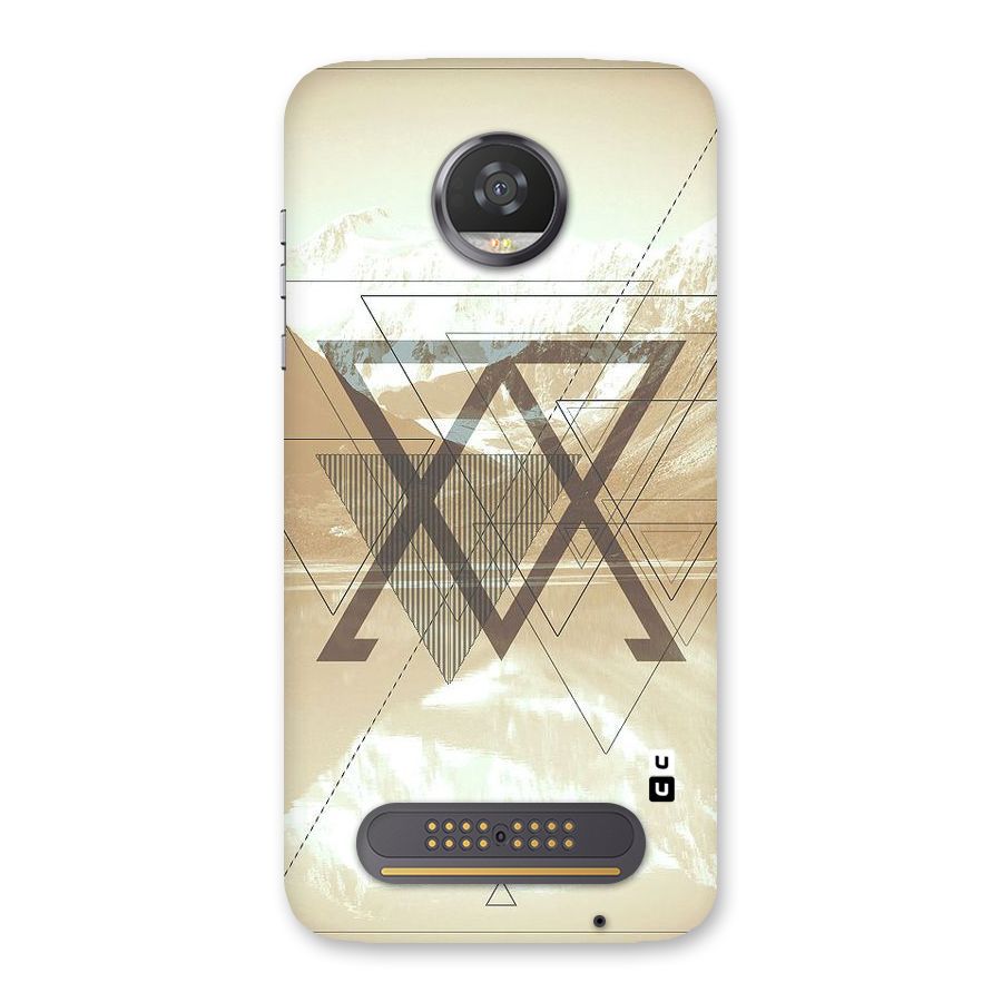 Beige View Back Case for Moto Z2 Play