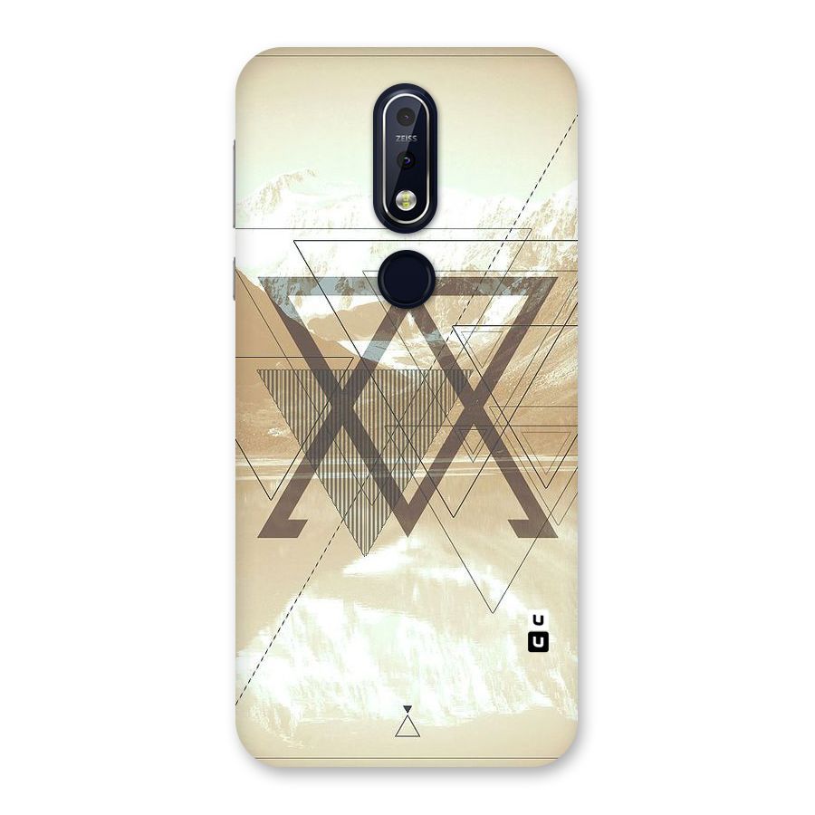 Beige View Back Case for Nokia 7.1