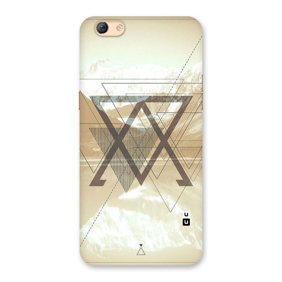 Beige View Back Case for Oppo F3 Plus