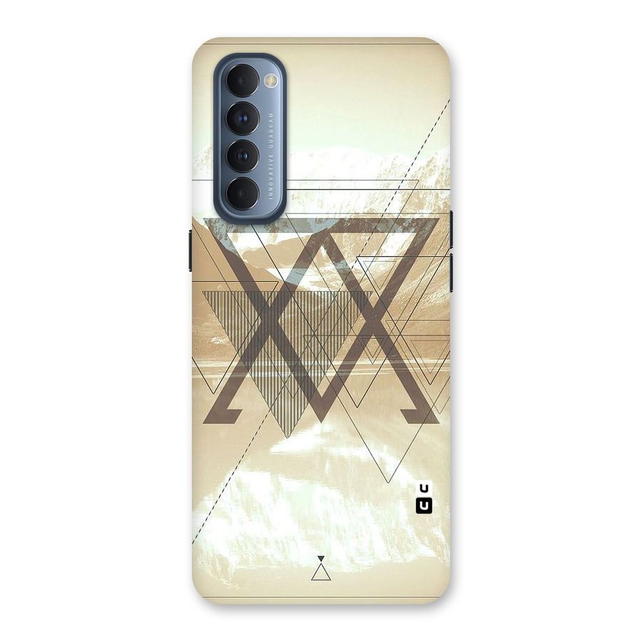 Beige View Back Case for Reno4 Pro