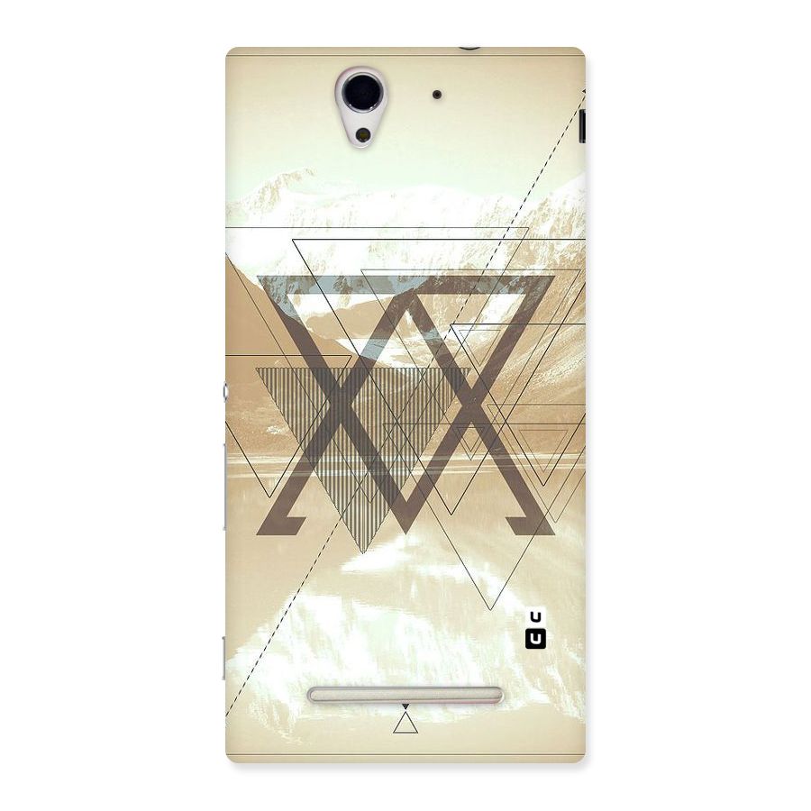 Beige View Back Case for Sony Xperia C3