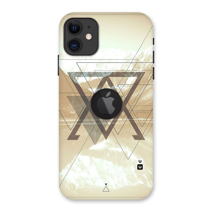 Beige View Back Case for iPhone 11 Logo Cut