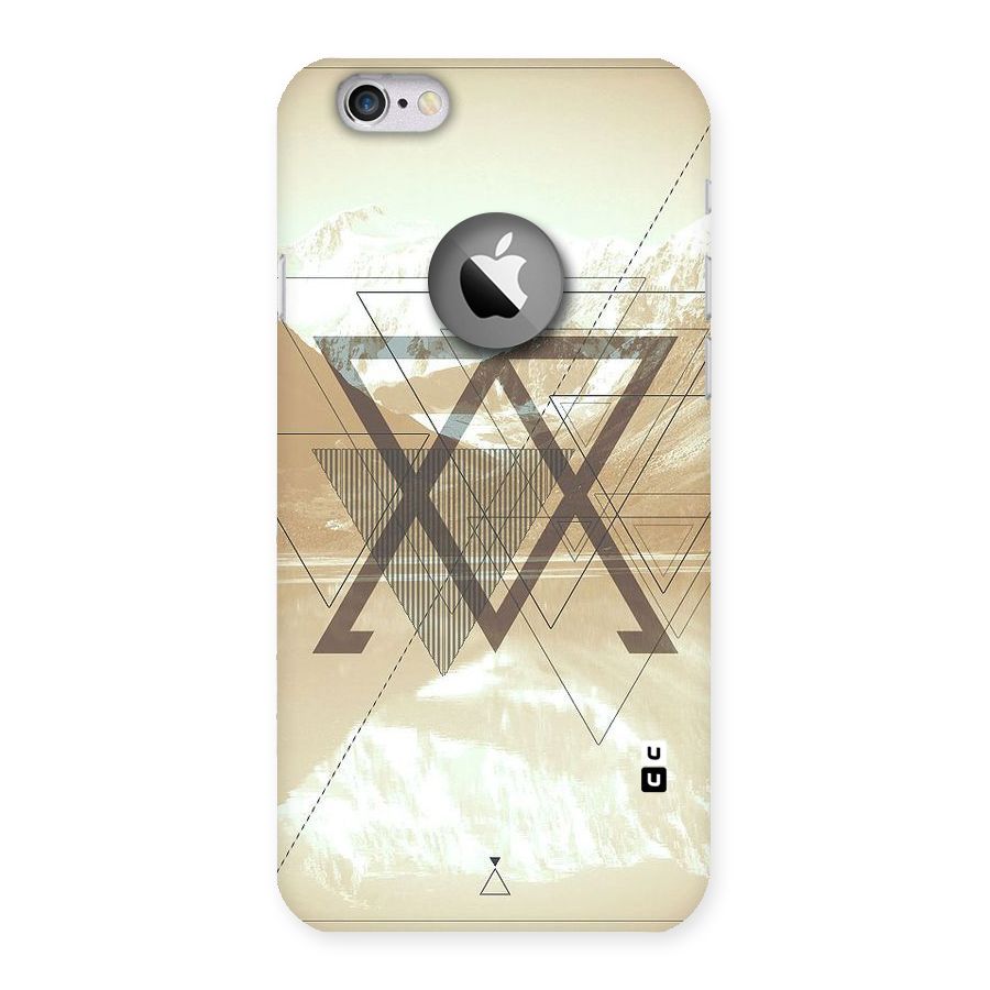 Beige View Back Case for iPhone 6 Logo Cut