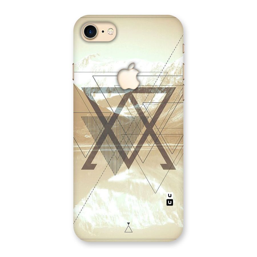 Beige View Back Case for iPhone 7 Apple Cut