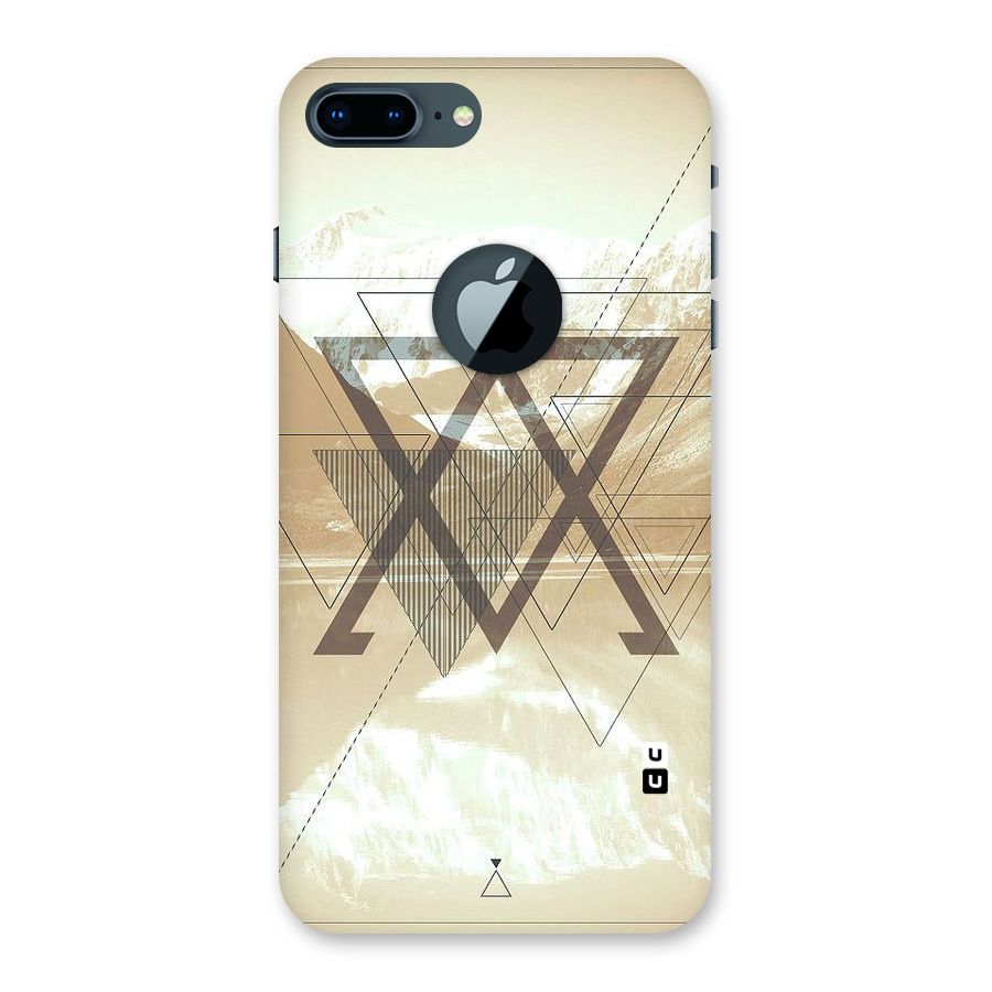 Beige View Back Case for iPhone 7 Plus Logo Cut