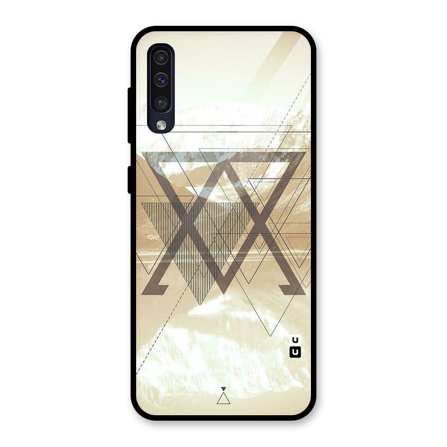Beige View Glass Back Case for Galaxy A50