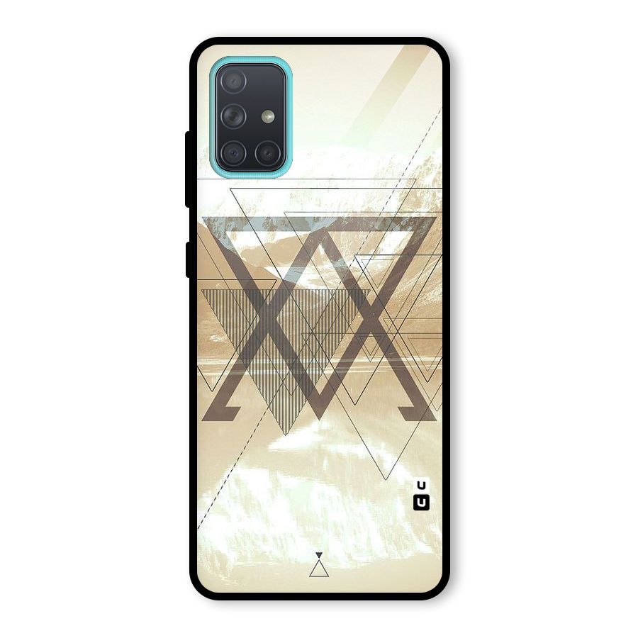 Beige View Glass Back Case for Galaxy A71